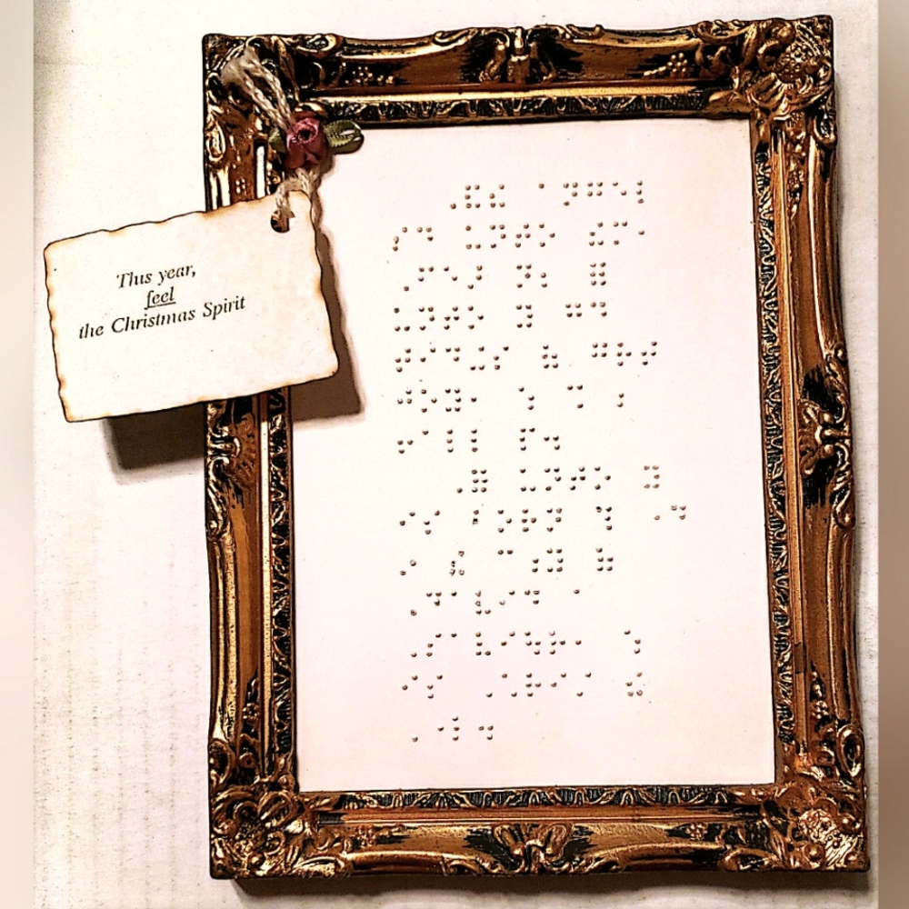 Framed braille....Feel the Christmas Spirit